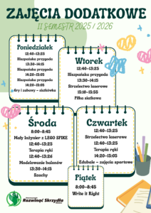 Zajęcia dodatkowe w II semestrze 2025/2026